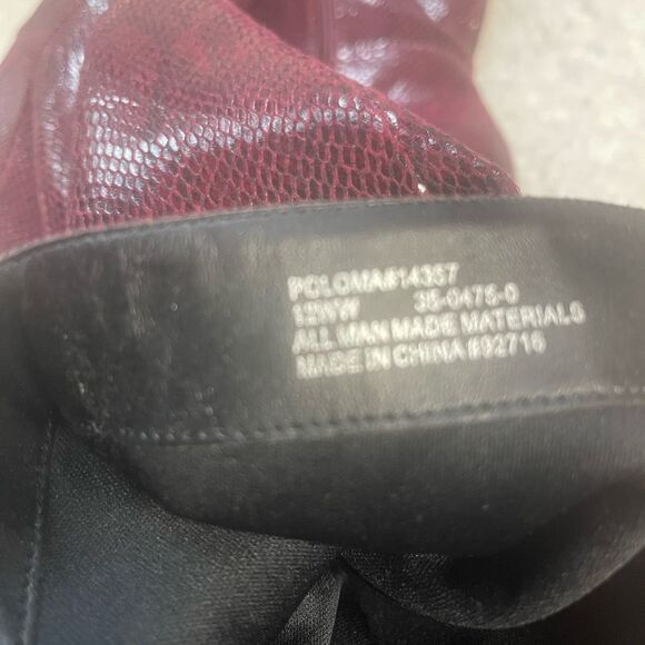 Comfortview Wide Calf Boot synthetic lizard print Burgundy KneeHigh Boots SZ12WW - Picture 10 of 12